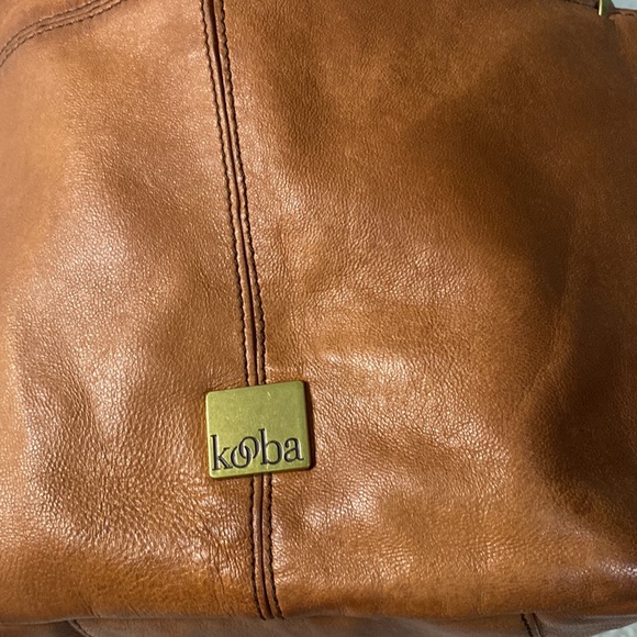 KOOBA  Large Brown Leather Tote bag with wide woven strap handle - Picture 10 of 16